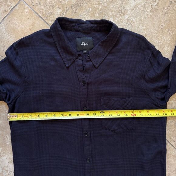 Rails Bianca Long Sleeve Tunic Dress Women’s M Charcoal Shadow Plaid Button Up - Picture 13 of 14